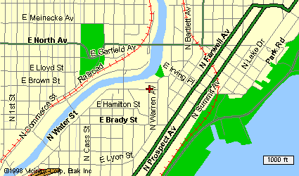 Zonyx Report Map:  Brady St. Area
